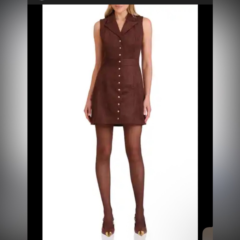 🆕 Avec Les Filles Chocolate Brown Mini Dress sz. 10